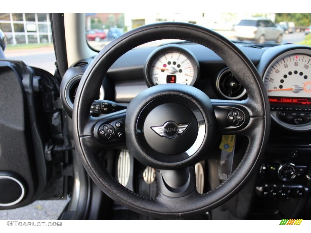 2011 Cooper S Hardtop - Eclipse Gray Metallic / Punch Carbon Black Leather photo #16