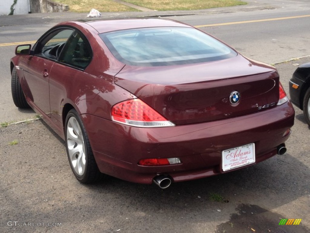 2004 6 Series 645i Coupe - Chiaretto Red Metallic / Black photo #6