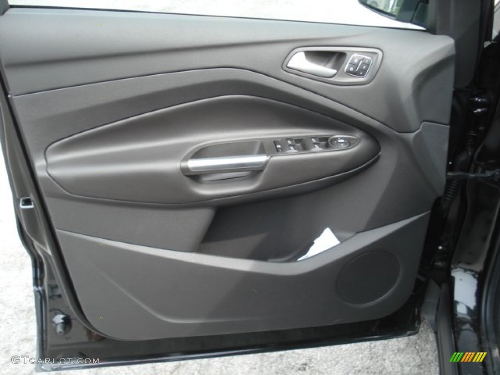 2013 Ford Escape Titanium 2.0L EcoBoost 4WD Charcoal Black Door Panel Photo #67985522