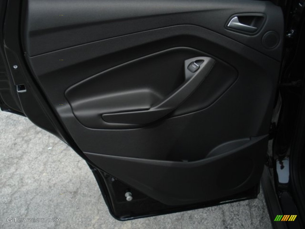 2013 Ford Escape Titanium 2.0L EcoBoost 4WD Charcoal Black Door Panel Photo #67985540