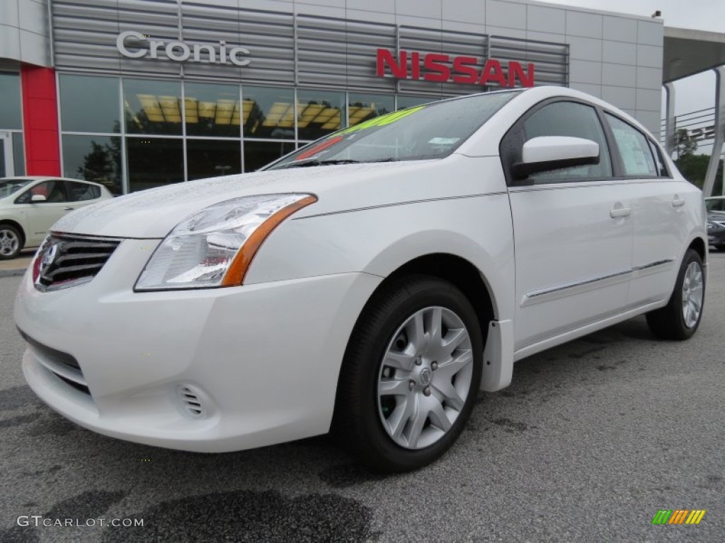 2012 Sentra 2.0 S - Aspen White / Charcoal photo #1