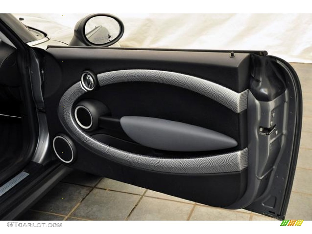 2010 Mini Cooper S Hardtop Grey/Carbon Black Door Panel Photo #67989671