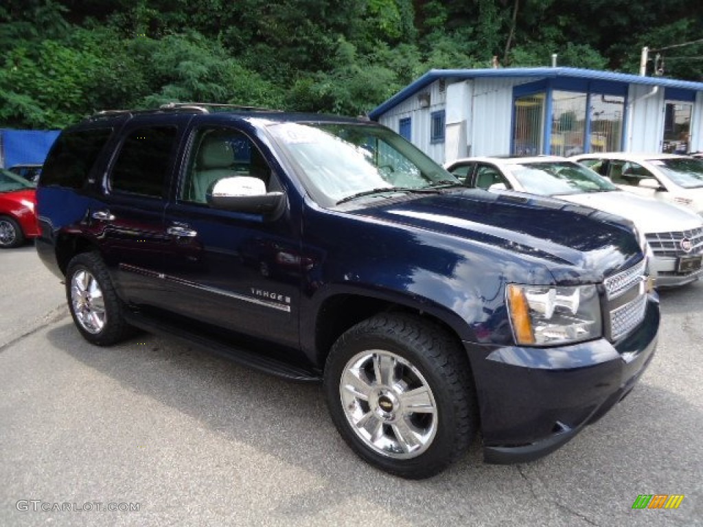 2009 Tahoe LTZ 4x4 - Dark Blue Metallic / Light Titanium photo #6