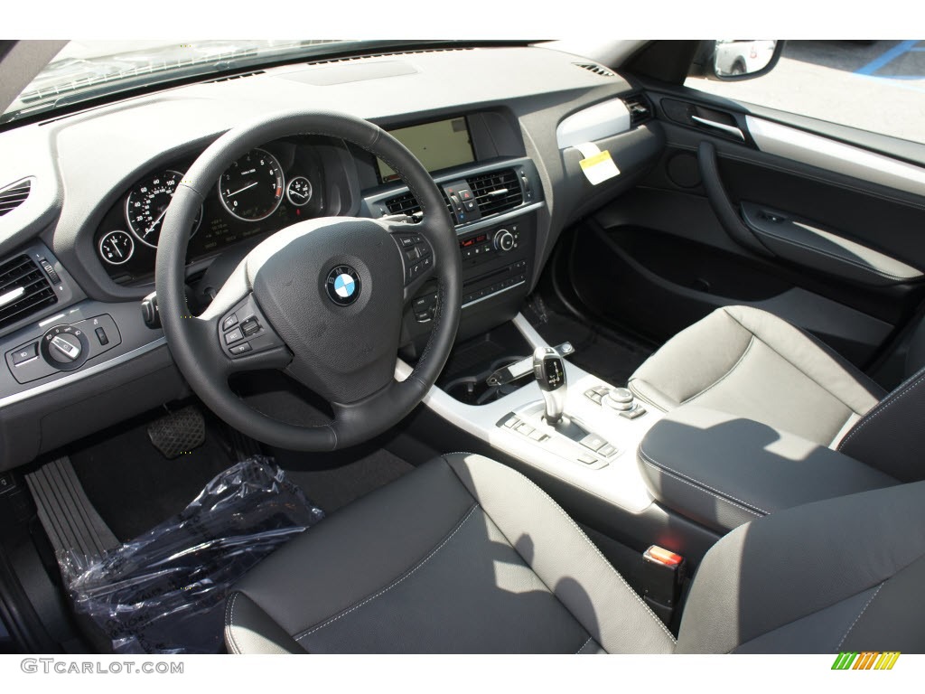 Black Interior 2013 BMW X3 xDrive 28i Photo #67992392