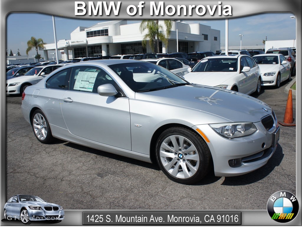 2012 3 Series 328i Coupe - Titanium Silver Metallic / Black photo #1