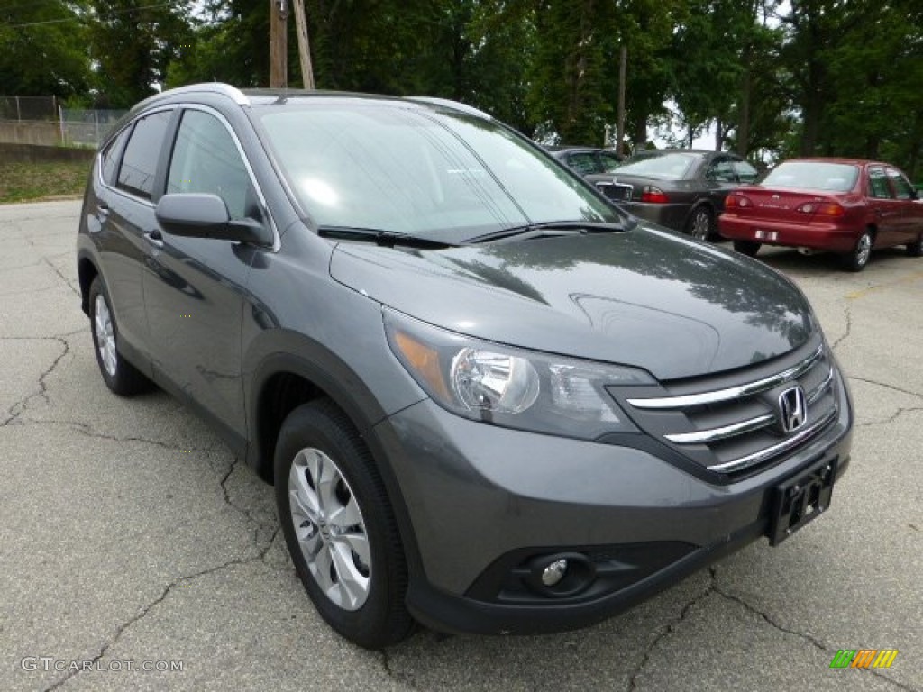 2012 CR-V EX-L 4WD - Polished Metal Metallic / Gray photo #6