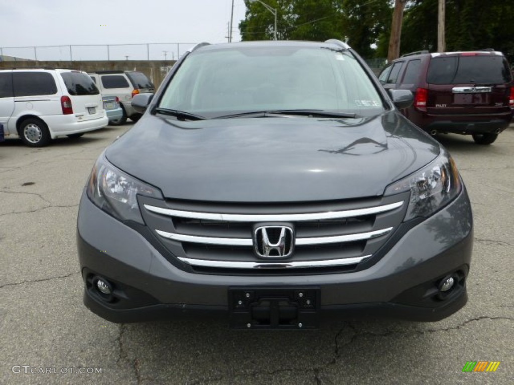 2012 CR-V EX-L 4WD - Polished Metal Metallic / Gray photo #7