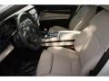 2012 BMW 7 Series Oyster/Black Interior Front Seat Photo
