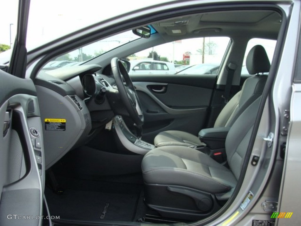 2012 Elantra Limited - Harbor Gray Metallic / Gray photo #7