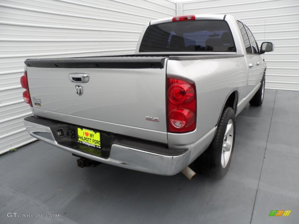 2007 Ram 1500 SLT Quad Cab - Bright Silver Metallic / Medium Slate Gray photo #3