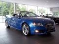 Sprint Blue Pearl Effect 2010 Audi S5 3.0 TFSI quattro Cabriolet Exterior