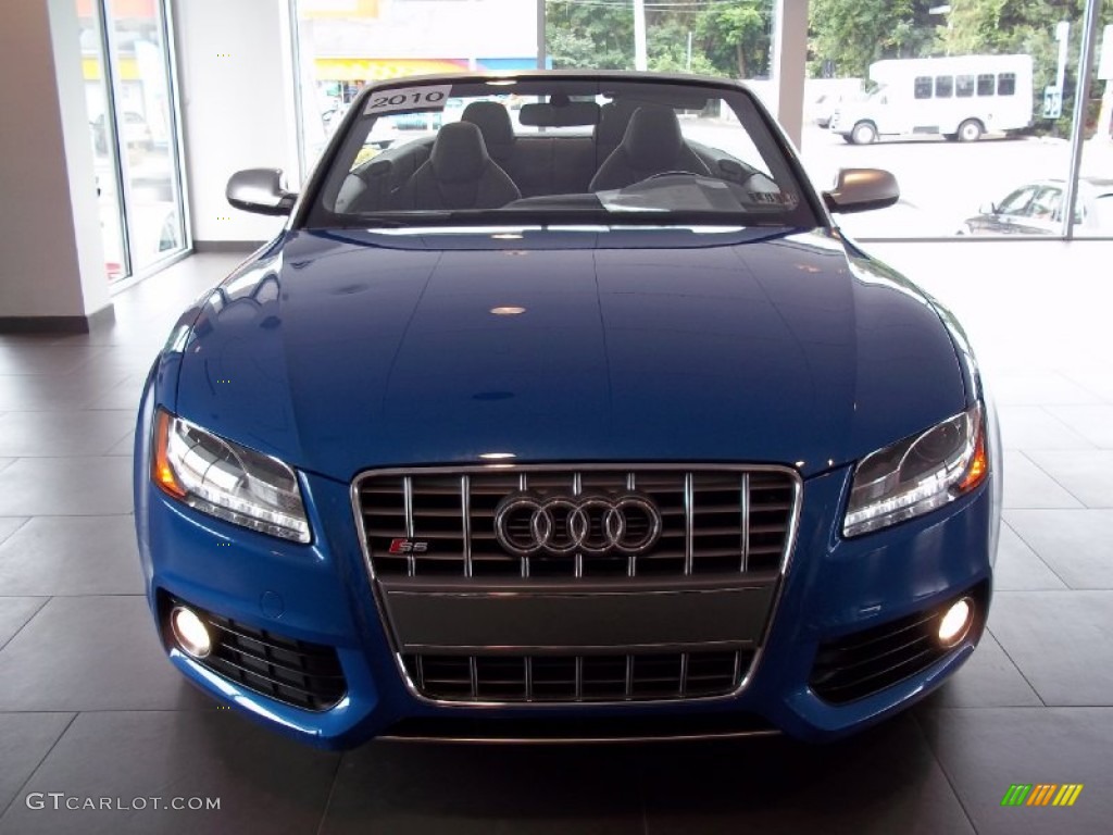 2010 S5 3.0 TFSI quattro Cabriolet - Sprint Blue Pearl Effect / Black Silk Nappa Leather photo #2