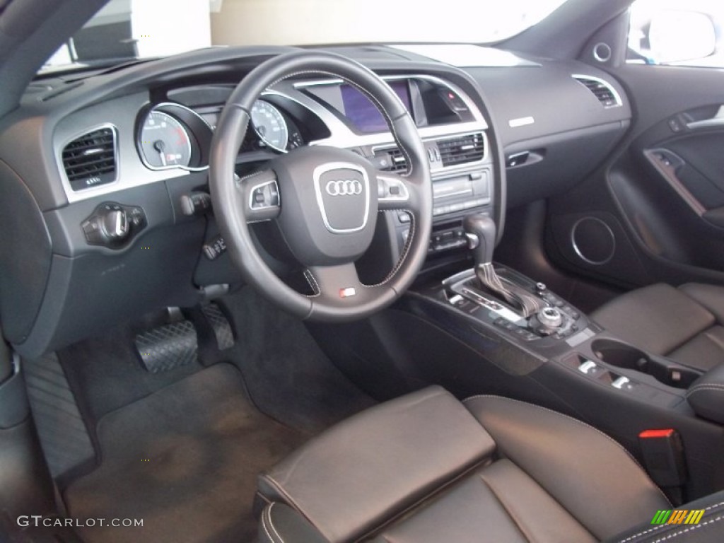 Black Silk Nappa Leather Interior 2010 Audi S5 3.0 TFSI quattro Cabriolet Photo #67997789