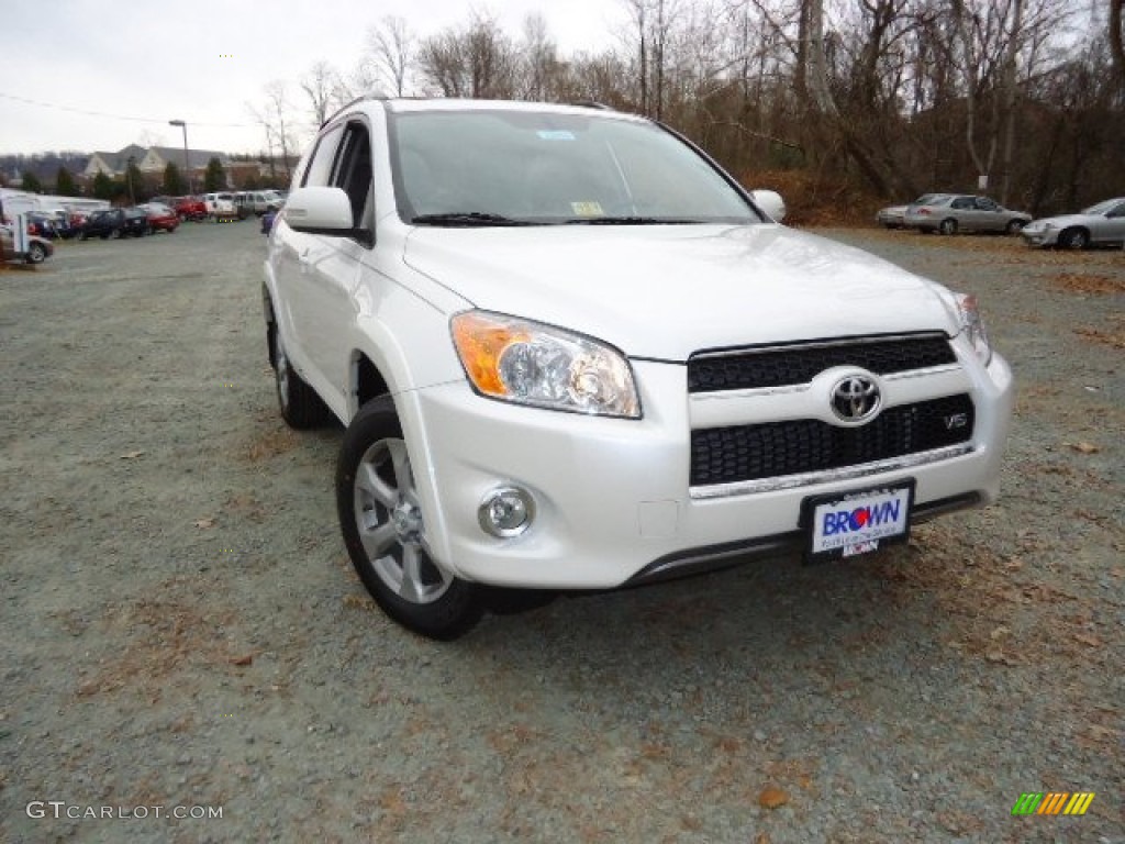 2012 RAV4 V6 Limited 4WD - Blizzard White Pearl / Sand Beige photo #1