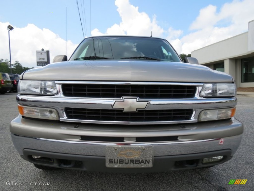 2002 Suburban 1500 LT - Light Pewter Metallic / Tan photo #2