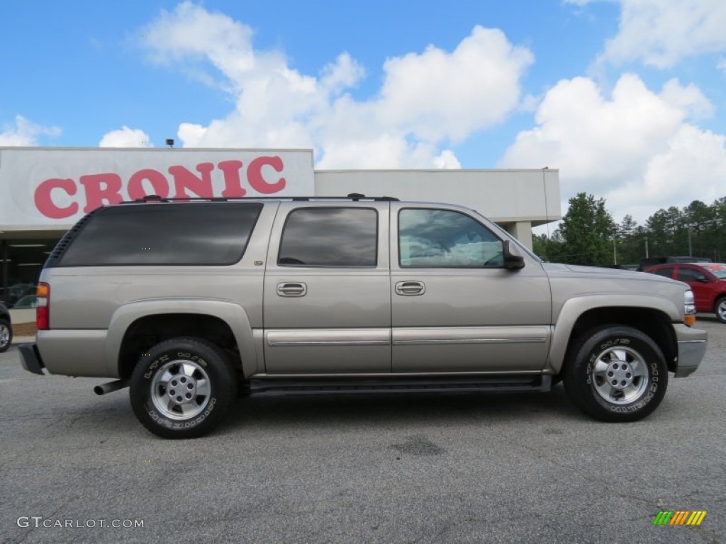 2002 Suburban 1500 LT - Light Pewter Metallic / Tan photo #8