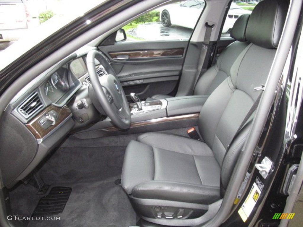 Black Interior 2012 BMW 7 Series 750i Sedan Photo #68000444