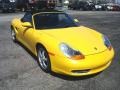 2000 Speed Yellow Porsche Boxster   photo #2