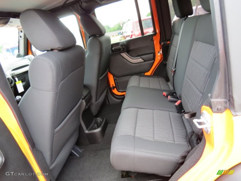 Black Interior 2012 Jeep Wrangler Unlimited Sport 4x4 Photo #68000618