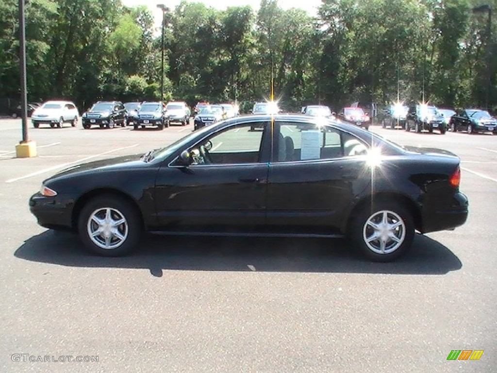 2001 Alero GL Sedan - Onyx Black / Pewter photo #9