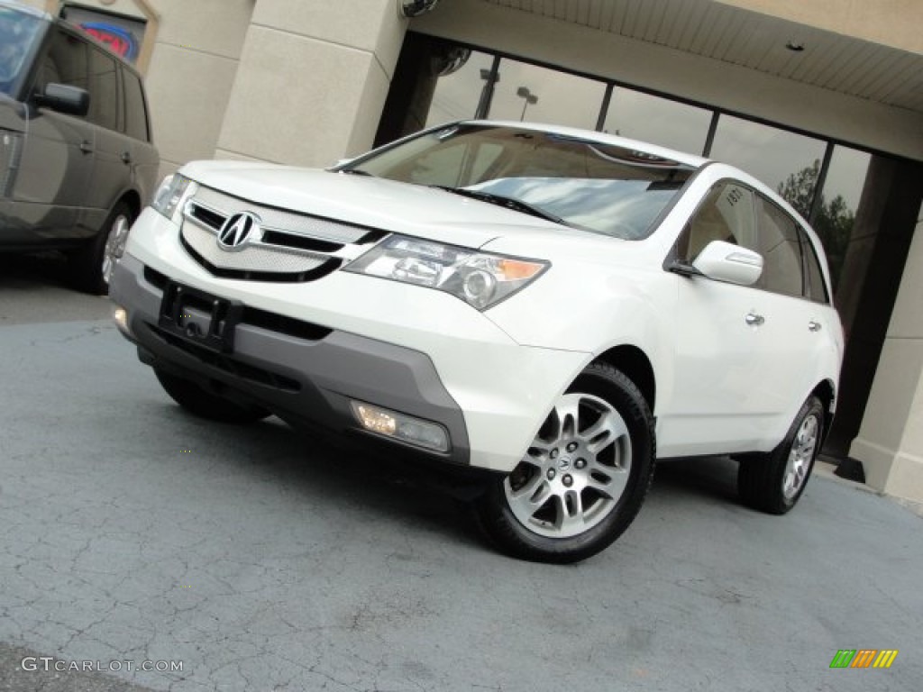 2007 MDX Technology - Aspen White Pearl / Parchment photo #1