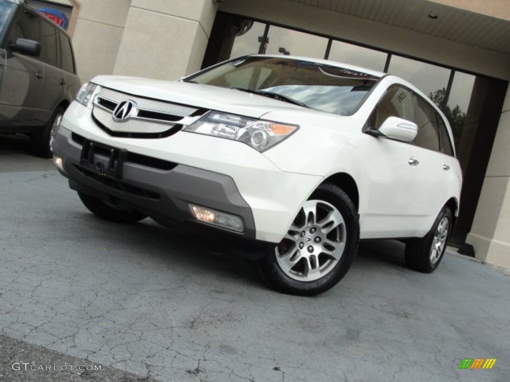 2007 MDX Technology - Aspen White Pearl / Parchment photo #2