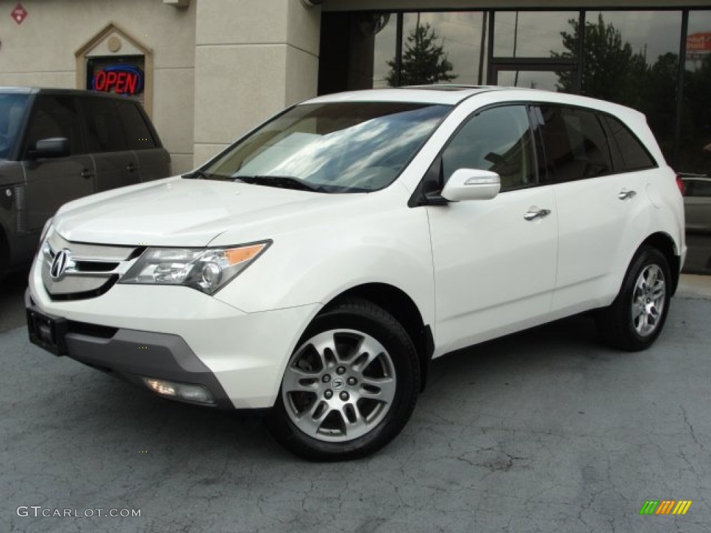 2007 MDX Technology - Aspen White Pearl / Parchment photo #4