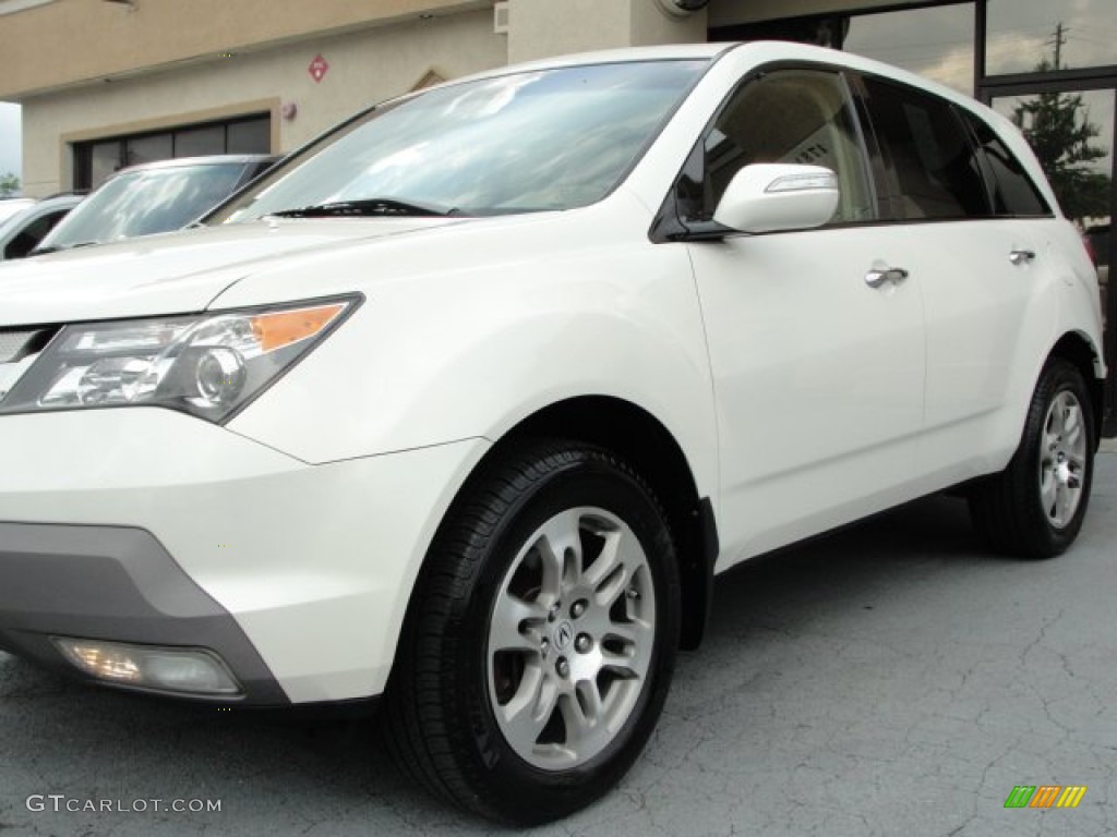 2007 MDX Technology - Aspen White Pearl / Parchment photo #10