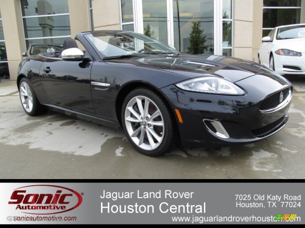 2012 XK XKR Convertible - Azurite Blue / Warm Charcoal/Warm Charcoal photo #1