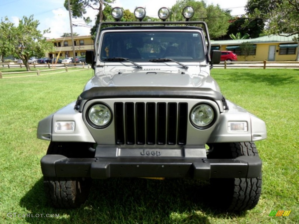 2000 Wrangler Sport 4x4 - Silverstone Metallic / Agate photo #38