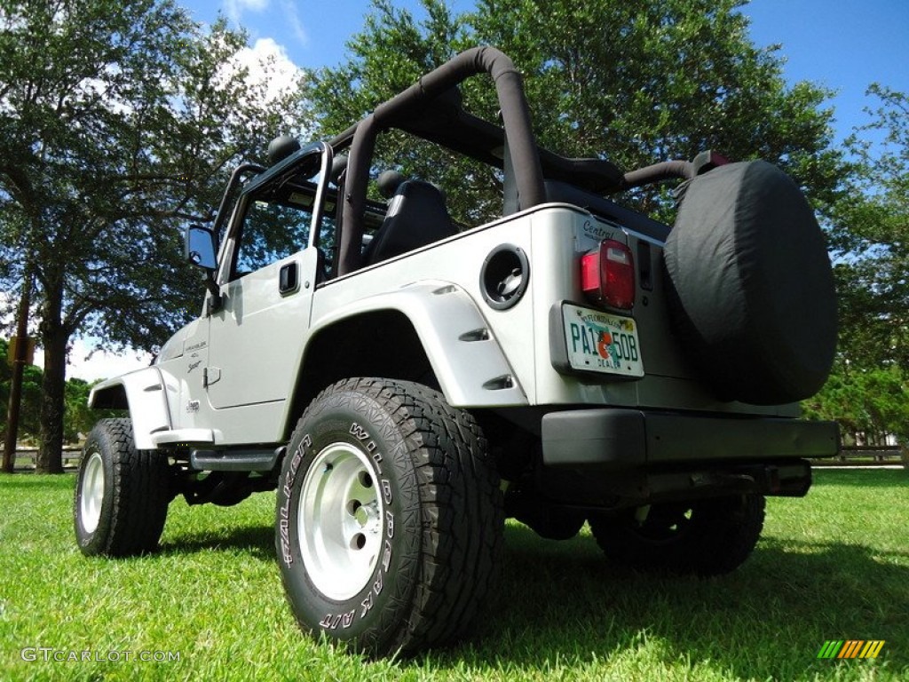 2000 Wrangler Sport 4x4 - Silverstone Metallic / Agate photo #56