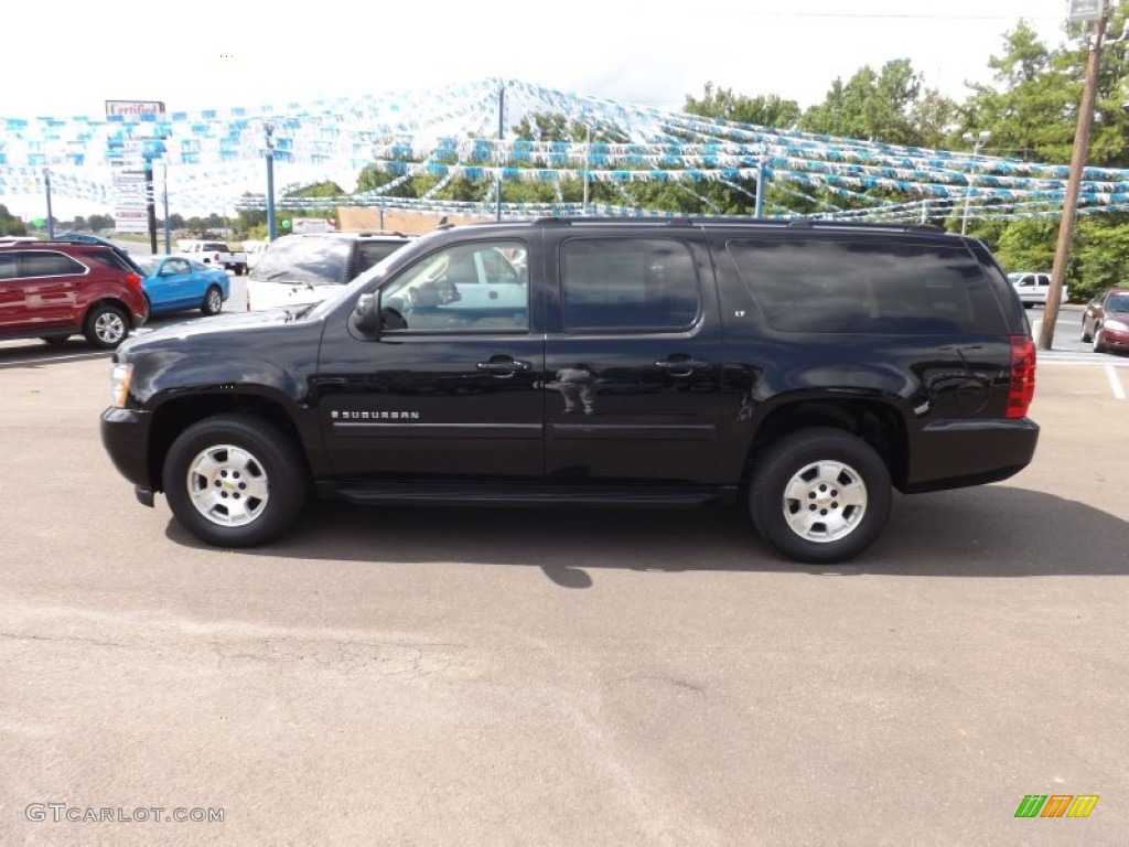 2007 Suburban 1500 LT 4x4 - Black / Light Cashmere/Ebony photo #2
