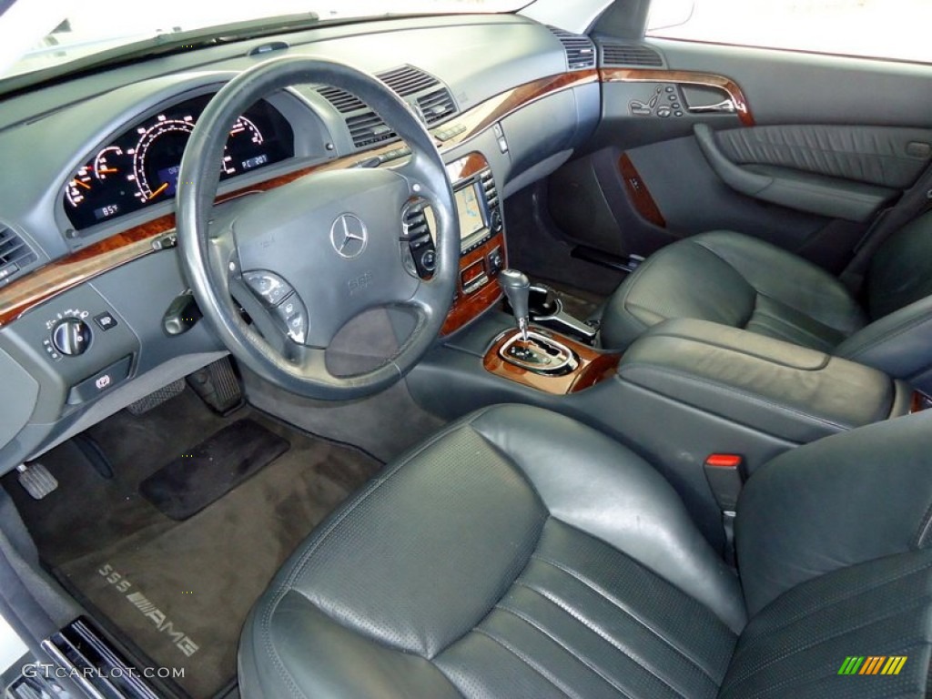 Charcoal Interior 2003 Mercedes-Benz S 55 AMG Sedan Photo #68003726