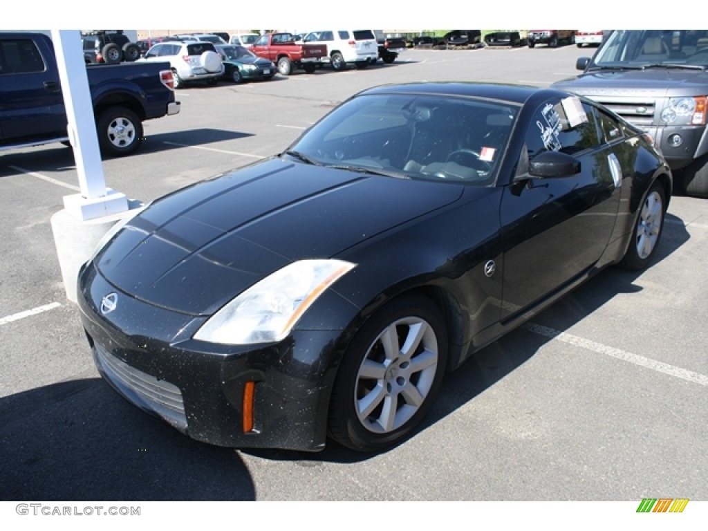 2003 350Z Touring Coupe - Super Black / Charcoal photo #4
