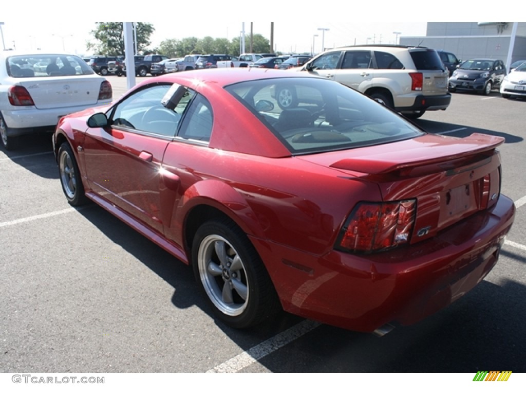 2002 Mustang GT Coupe - Laser Red Metallic / Dark Charcoal photo #3