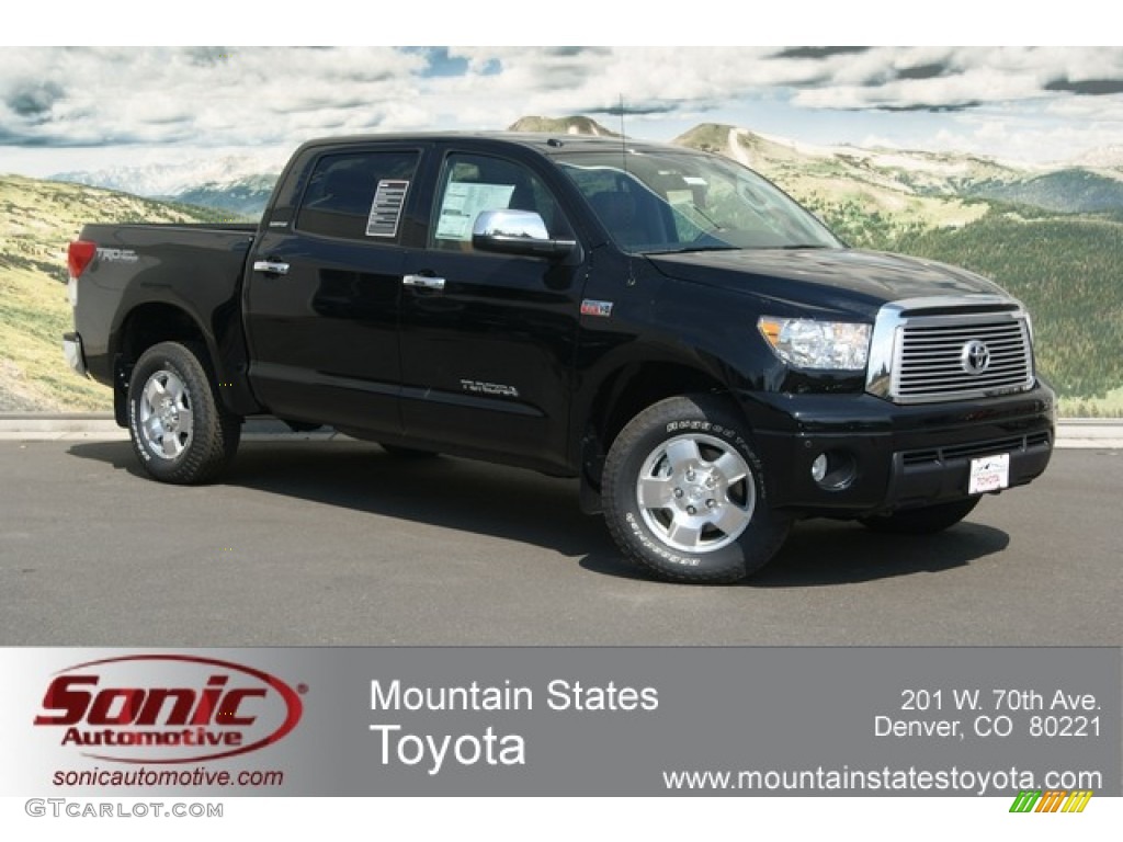 2012 Tundra Limited CrewMax 4x4 - Black / Red Rock photo #1