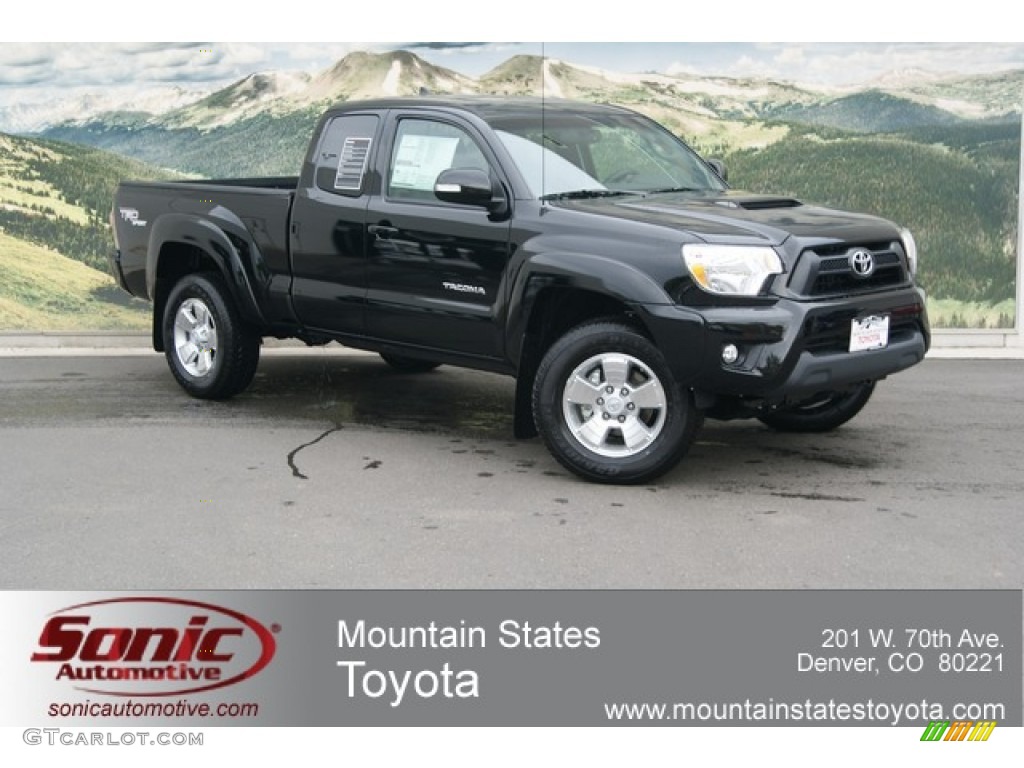 2012 Tacoma V6 TRD Sport Access Cab 4x4 - Black / Graphite photo #1