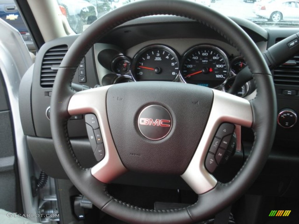 2013 Sierra 1500 SLE Extended Cab 4x4 - Quicksilver Metallic / Ebony photo #18