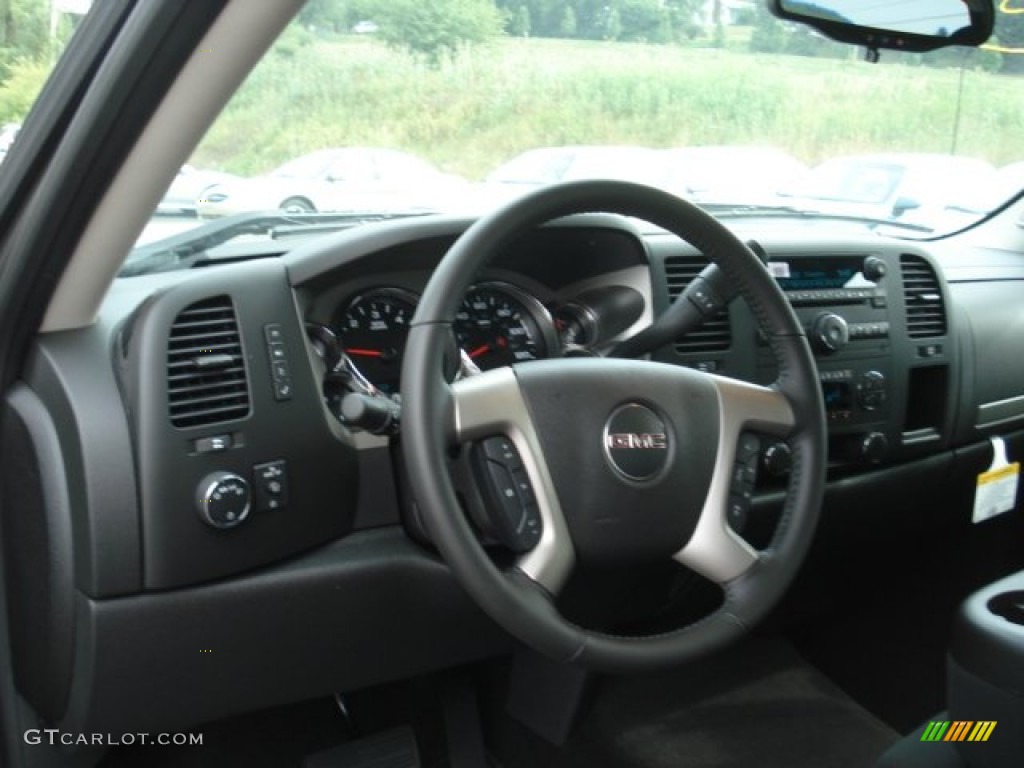 2013 Sierra 1500 SLE Extended Cab 4x4 - Steel Gray Metallic / Ebony photo #10