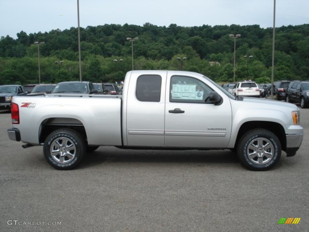 2013 Sierra 1500 SLE Extended Cab 4x4 - Quicksilver Metallic / Ebony photo #5