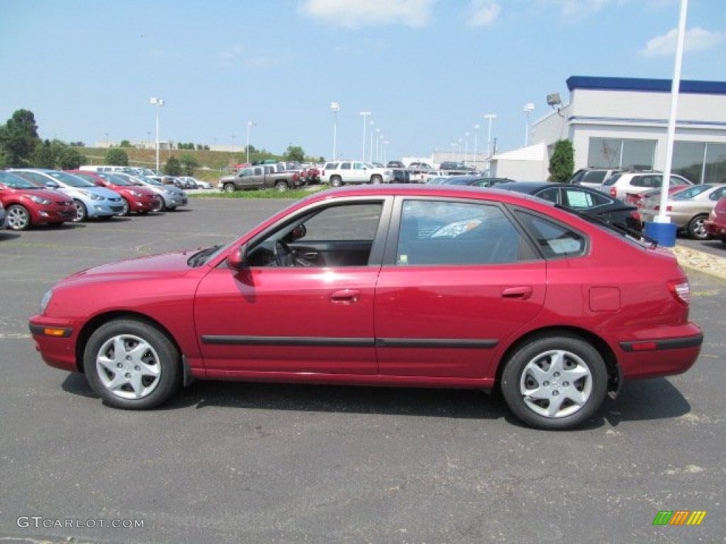 Electric Red Metallic 2005 Hyundai Elantra GLS Hatchback Exterior Photo #68006099