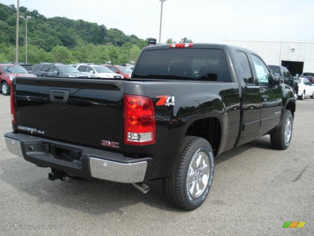 2013 Sierra 1500 SLE Extended Cab 4x4 - Onyx Black / Ebony photo #6