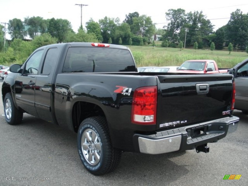 2013 Sierra 1500 SLE Extended Cab 4x4 - Onyx Black / Ebony photo #8