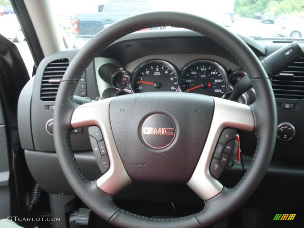 2013 Sierra 1500 SLE Extended Cab 4x4 - Onyx Black / Ebony photo #17