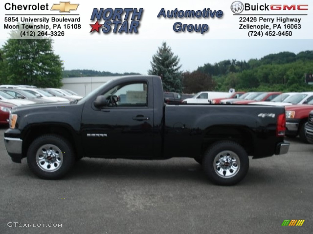 2012 Sierra 1500 Regular Cab 4x4 - Onyx Black / Dark Titanium photo #1