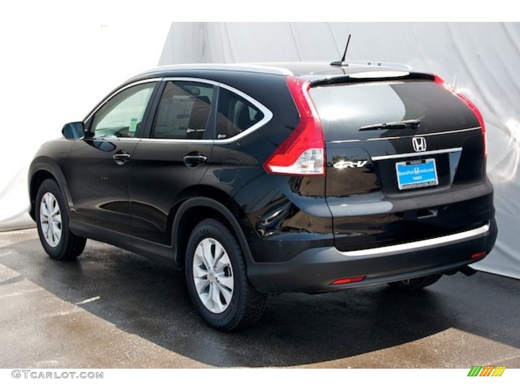 2012 CR-V EX - Crystal Black Pearl / Black photo #5