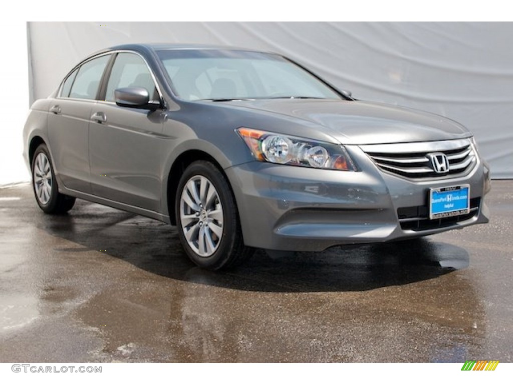 2012 Accord EX-L Sedan - Polished Metal Metallic / Gray photo #1