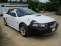 1999 Crystal White Ford Mustang V6 Convertible  photo #1