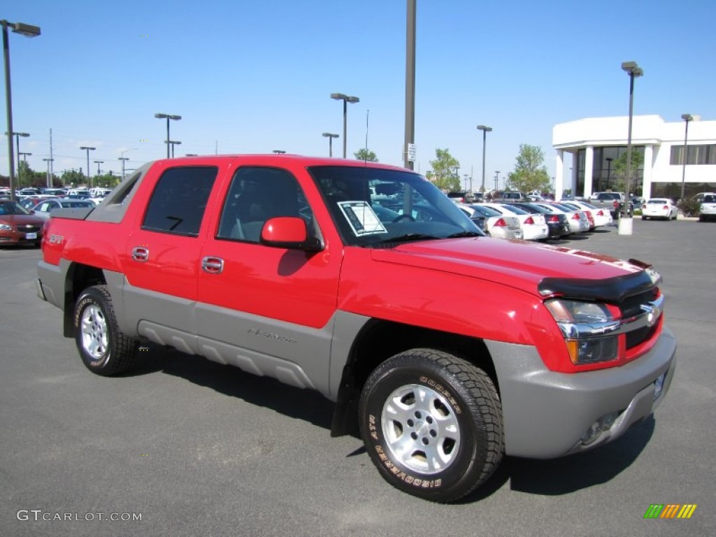 2002 Avalanche Z71 4x4 - Victory Red / Graphite photo #1