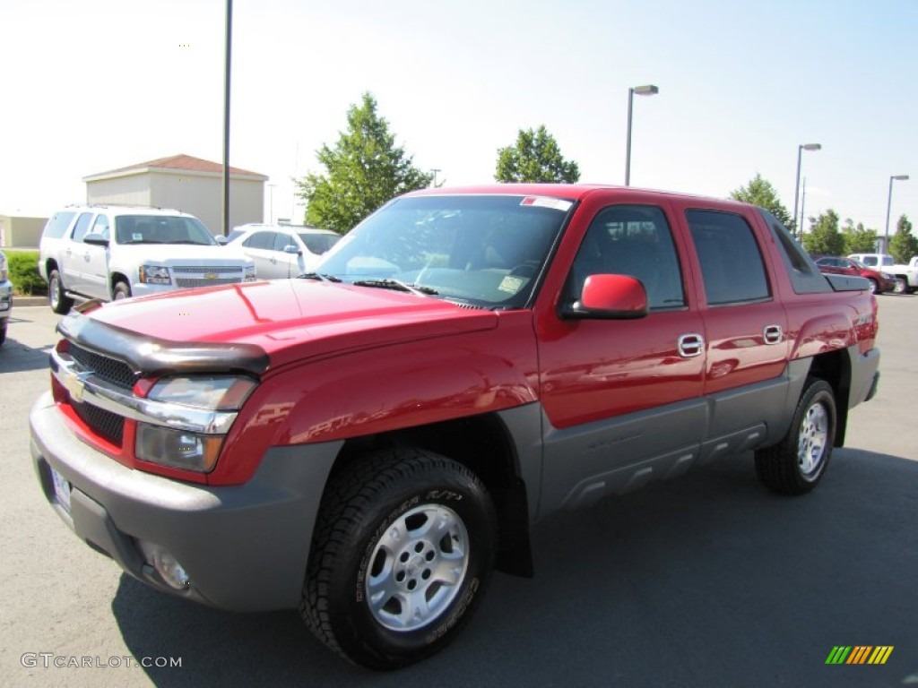2002 Avalanche Z71 4x4 - Victory Red / Graphite photo #3